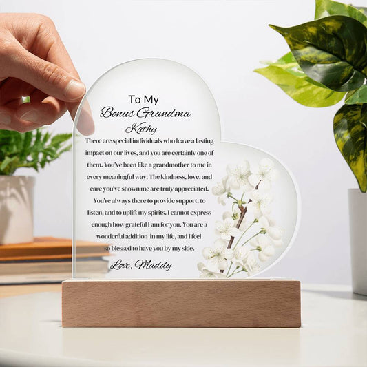 Bonus Grandma Plaque from Grandchil-[Heartfelt Family Gift]