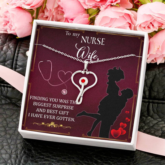 Wife Nurse Stethoscope Necklace Gift-[Heartfelt Family Gift]