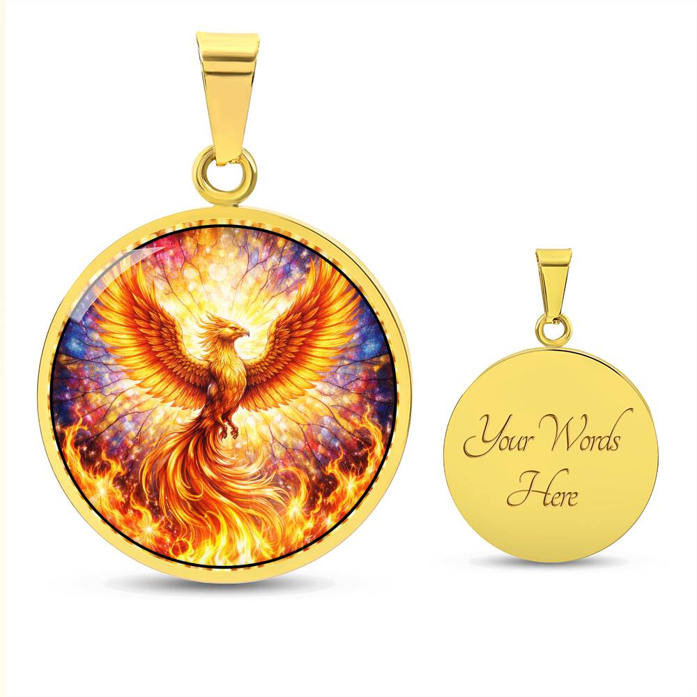 Rising Phoenix Personalized Engraved Necklace Bracelet or Keychain