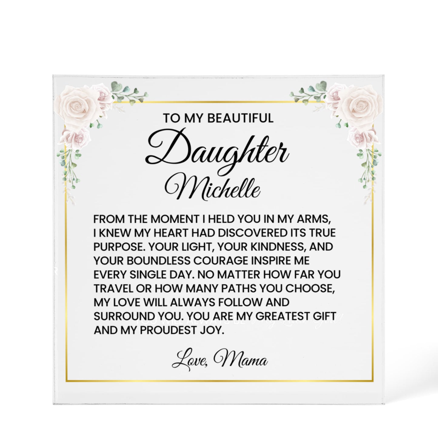 Daughter Printed Acrylic Block