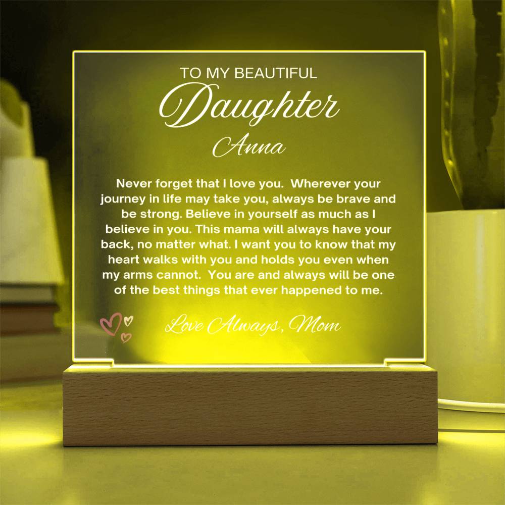 To My Daughter Plaque Gift