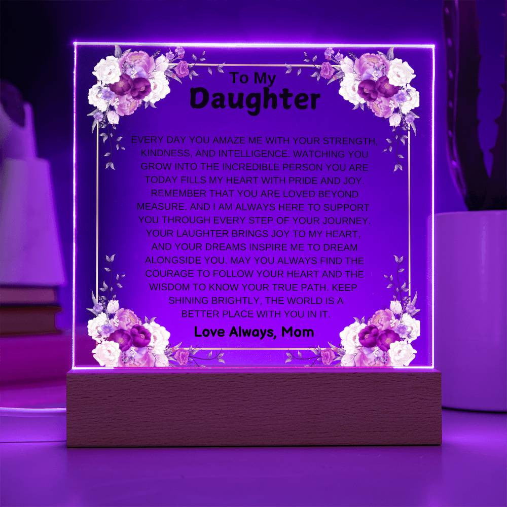 To My Daughter Plaque Gift-[Heartfelt Family Gift]