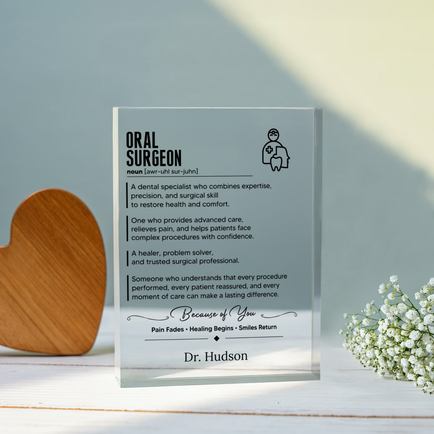 Oral Surgeon Appreciation Plaque Gift