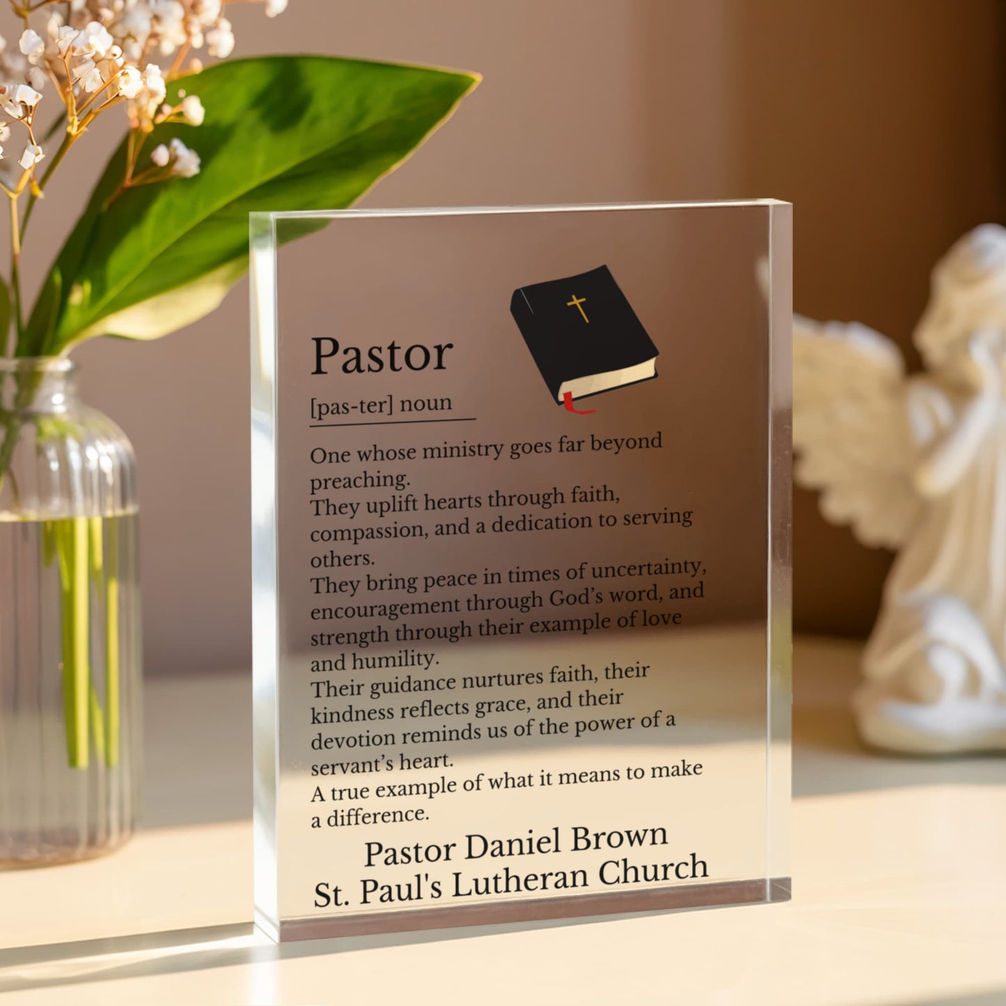 Pastor Definition Plaque