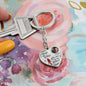 Engraved Memorial Heart Keychain Gift-[Heartfelt Family Gift]