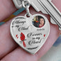 Engraved Memorial Heart Keychain Gift-[Heartfelt Family Gift]