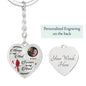 Engraved Memorial Heart Keychain Gift-[Heartfelt Family Gift]
