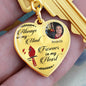 Engraved Memorial Heart Keychain Gift-[Heartfelt Family Gift]