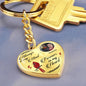 Engraved Memorial Heart Keychain Gift-[Heartfelt Family Gift]