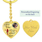 Engraved Memorial Heart Keychain Gift-[Heartfelt Family Gift]