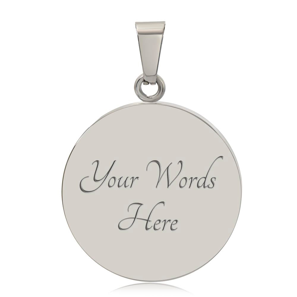 Stained Glass Cross Engraved Necklace - Elegant  Unique Christian Jewelry-[Heartfelt Family Gift]