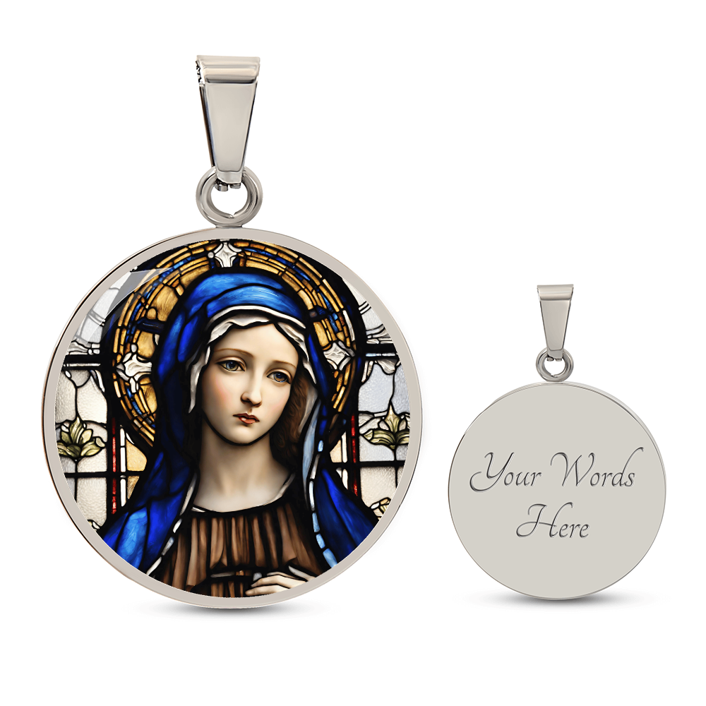 Virgin Mary Engraved Necklace - Religious Jewelry for Women-[Heartfelt Family Gift]