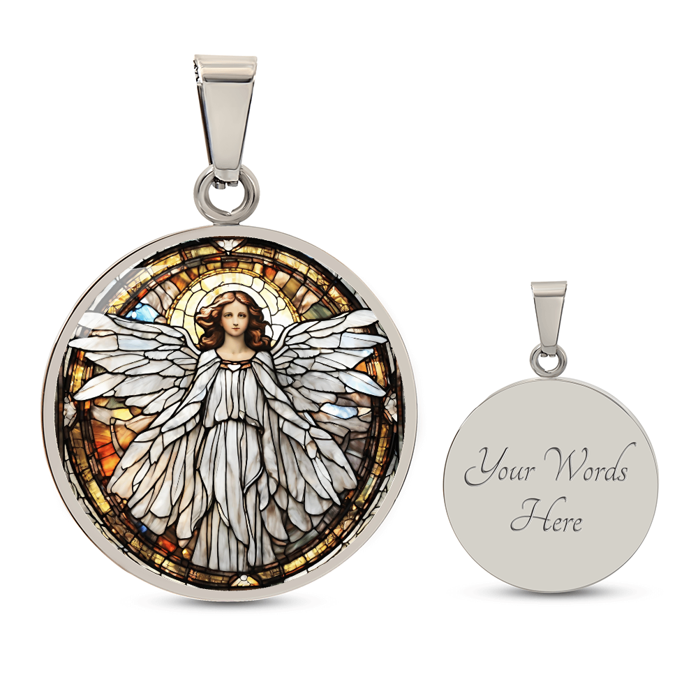 Engraved Angel Necklace - Unique Gift for Women and Girls-[Heartfelt Family Gift]