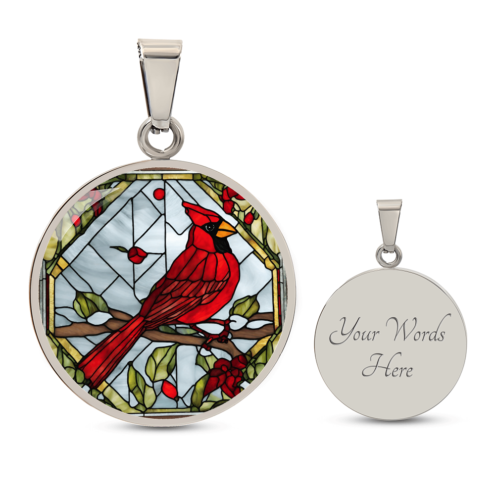 Cardinal Engraved Necklace - Personalized Gift for Any Occasion-[Heartfelt Family Gift]