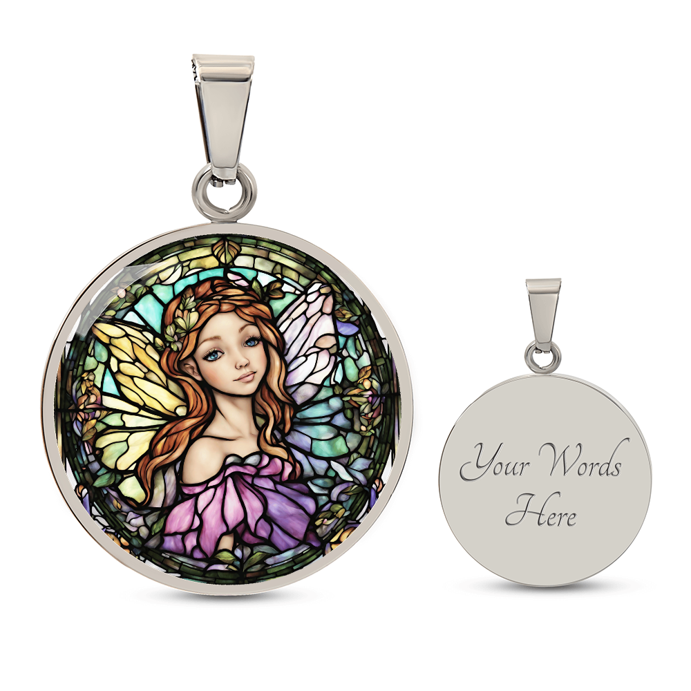 Engraved Fairy Necklace Delicate and Shimmering  Perfect Gift for Her-[Heartfelt Family Gift]