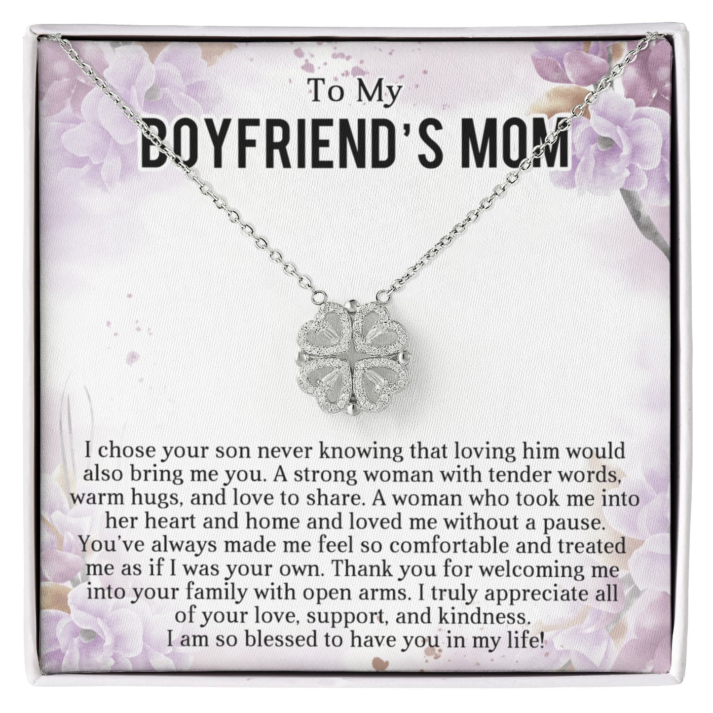Boyfriends Mom Clover Heart Convertible Necklace
