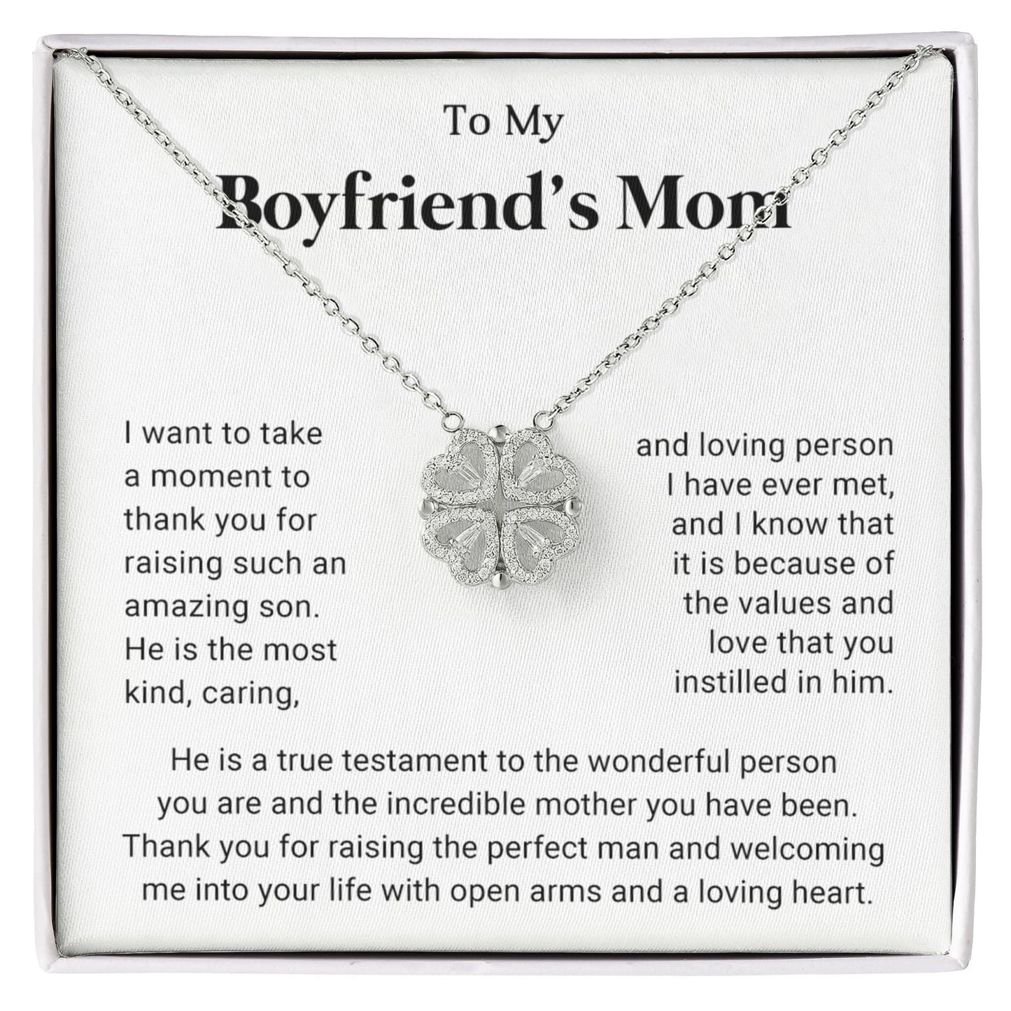 Boyfriends Mom Clover Heart Convertible Necklace