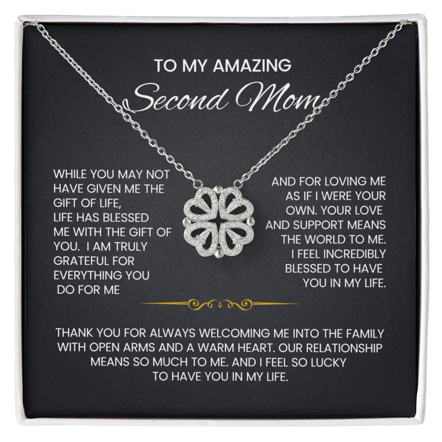 Second Mom Clover Heart Convertible Necklace