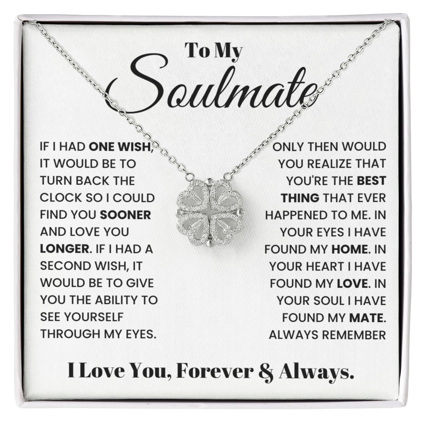 Soulmate Heart Clover Convertible Necklace