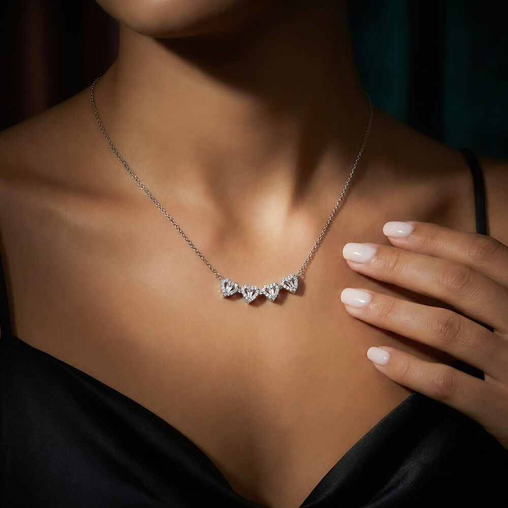 To My Beautiful Daughter  Heart Clover Convertible Necklace