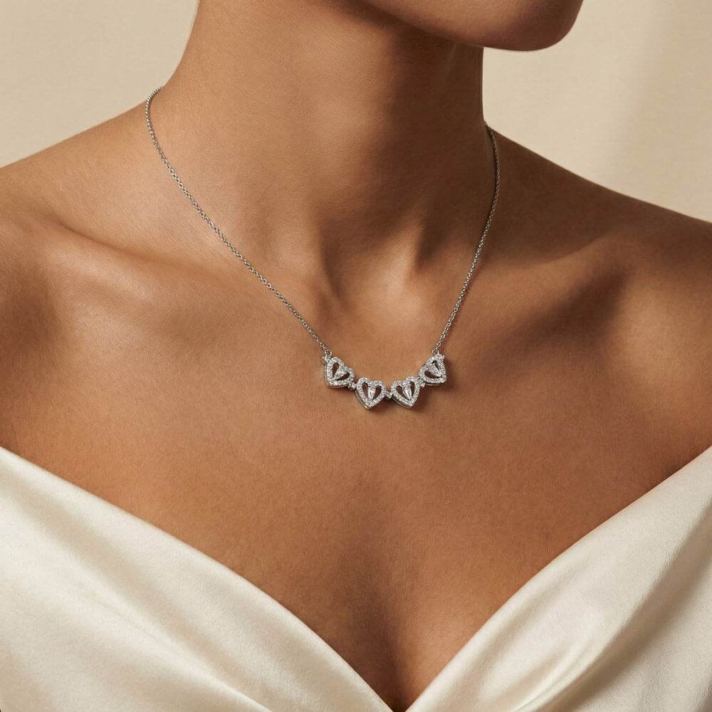 To My Beautiful Daughter  Heart Clover Convertible Necklace