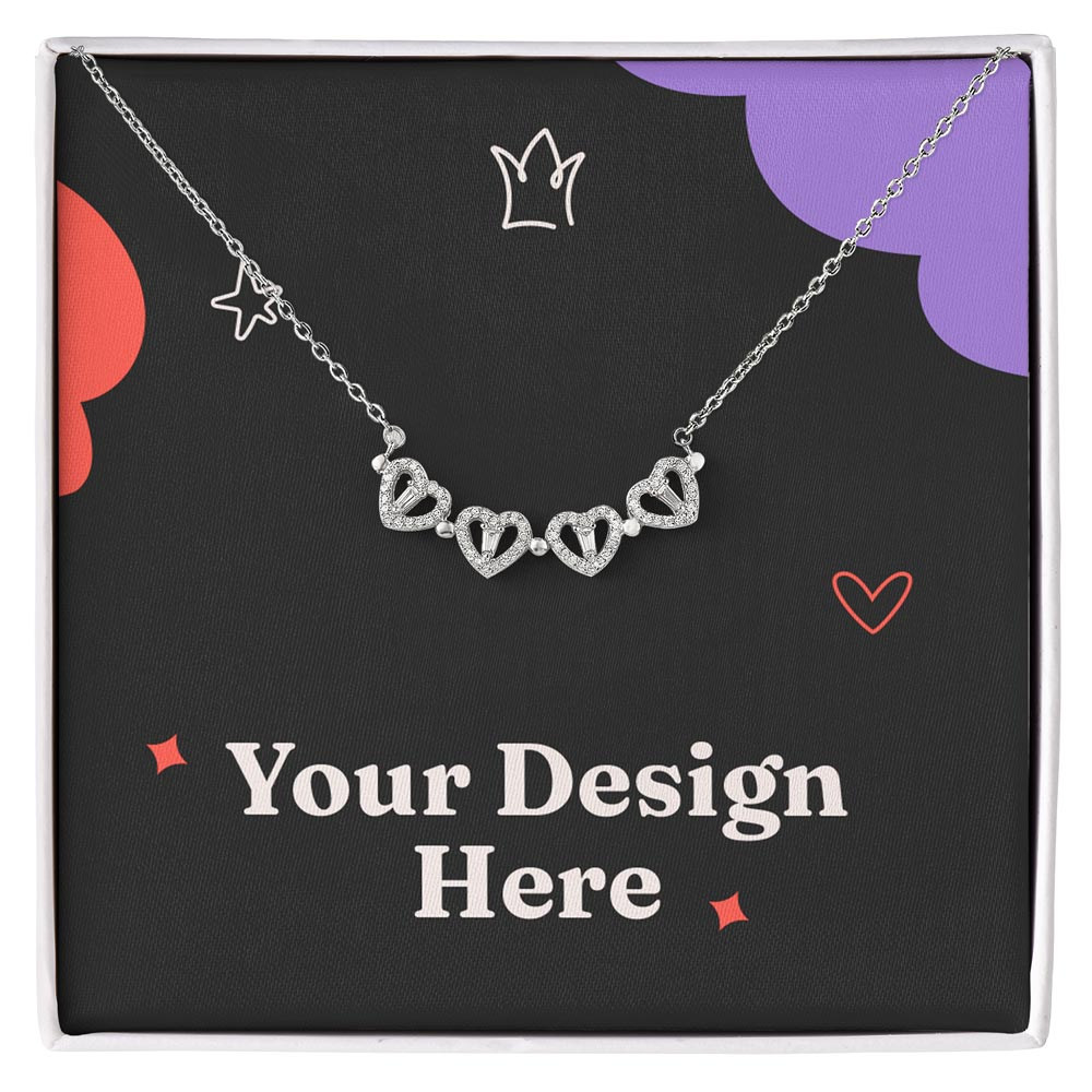 To  My Wife Magnetic Clover Convertible Hearts Necklace Gift