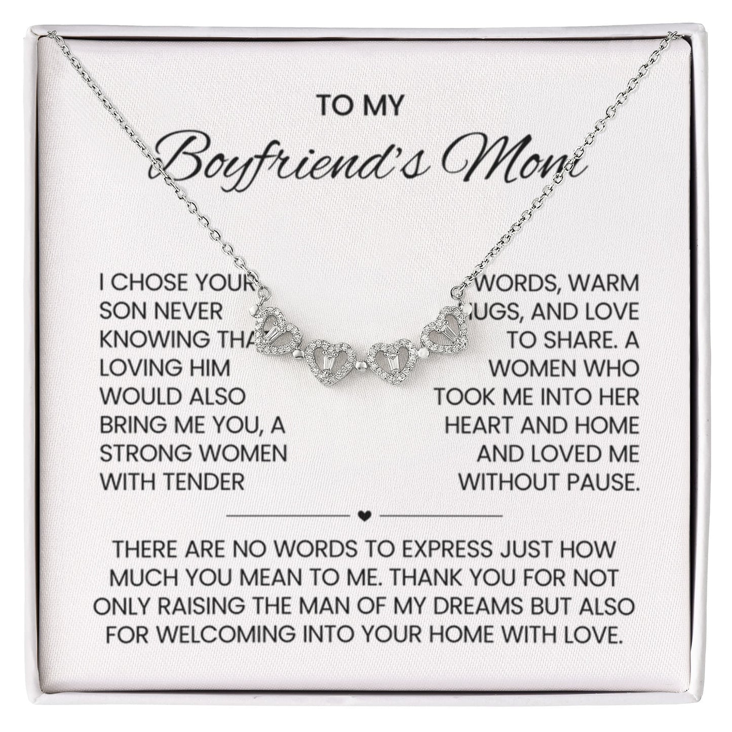 Boyfriends Mom  Clover Heart Convertible Necklace