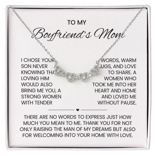 Boyfriends Mom  Clover Heart Convertible Necklace