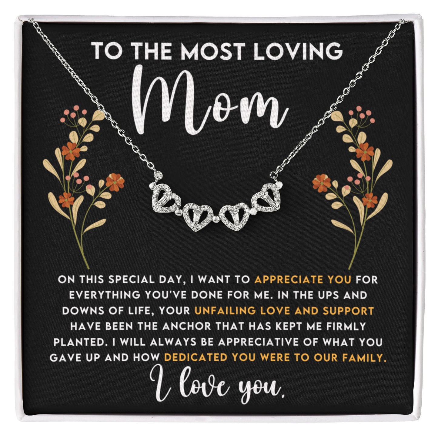 Mom Clover Heart Convertible Necklace