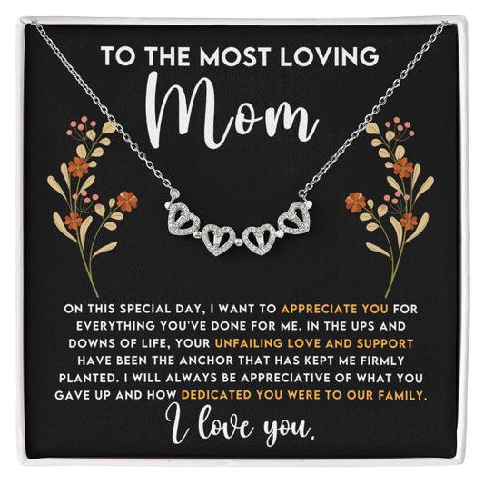 Mom Clover Heart Convertible Necklace