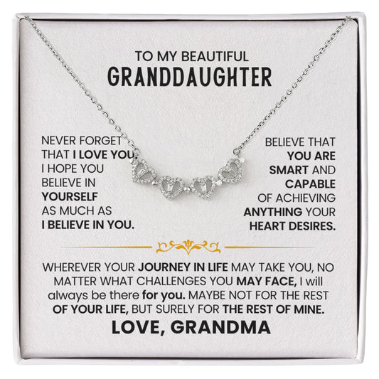 Granddaughter Clover Heart Convertible Necklace