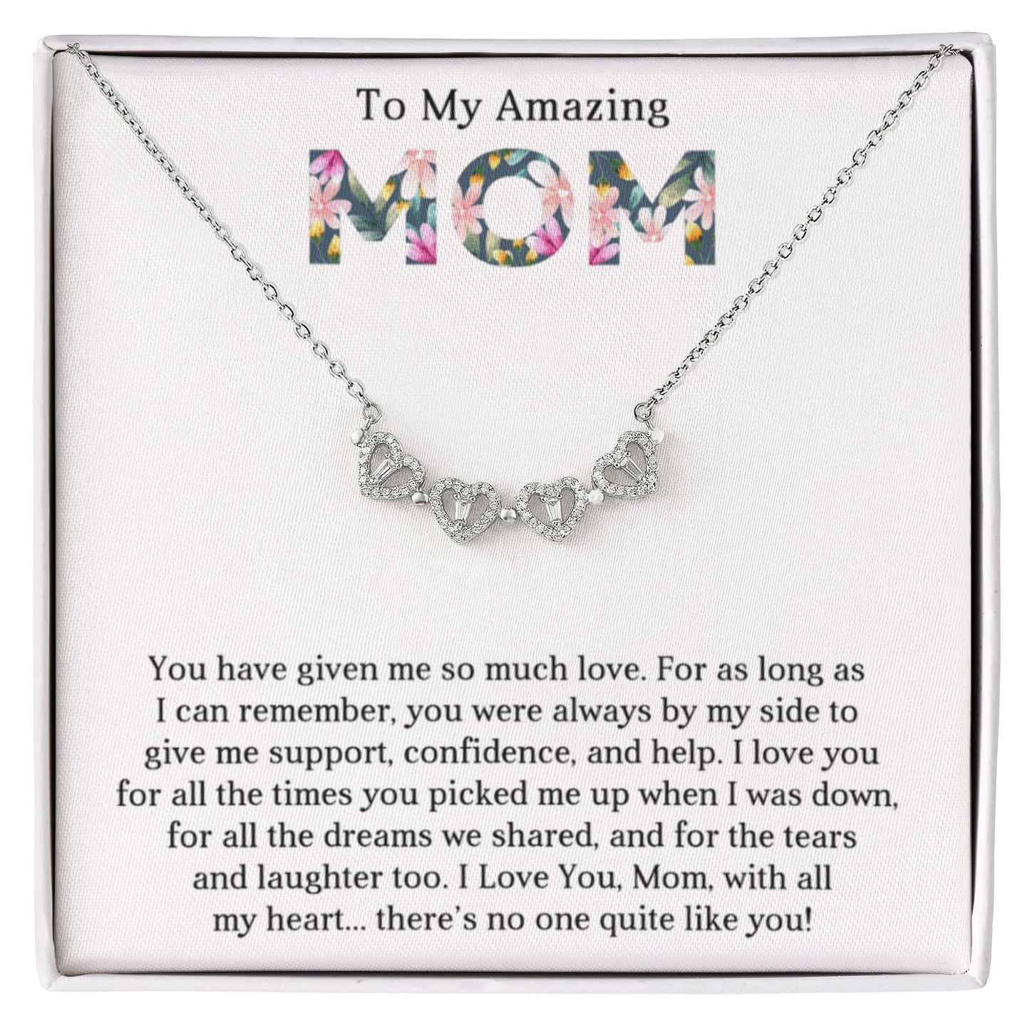 Mom Clover Heart Convertible Necklace