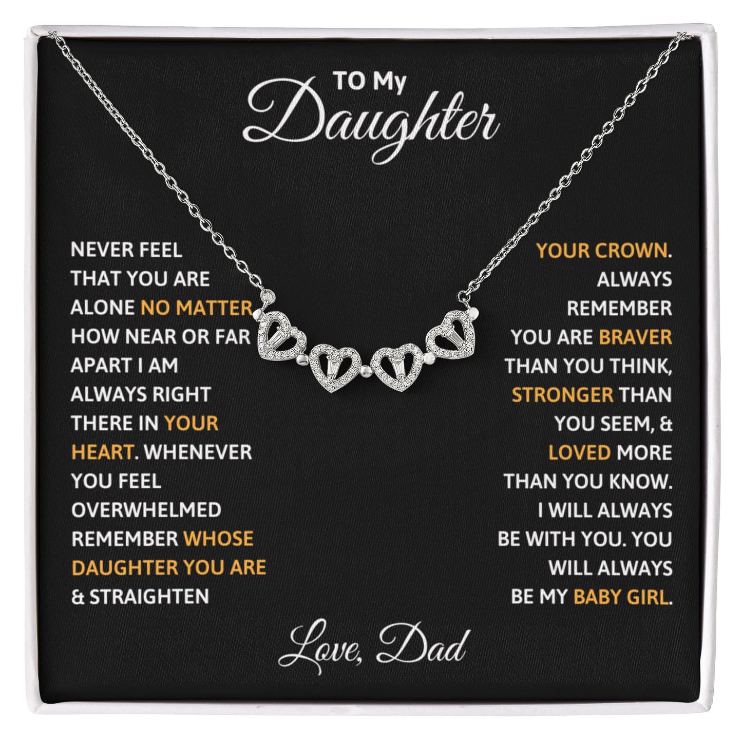 To My Convertible Clover Hearts Necklace