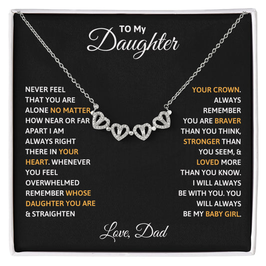 To My Convertible Clover Hearts Necklace