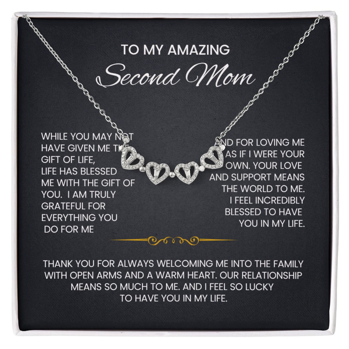 Second Mom Clover Heart Convertible Necklace