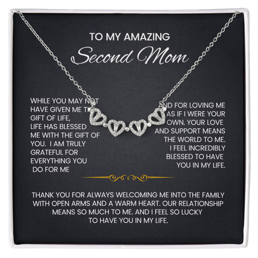 Second Mom Clover Heart Convertible Necklace