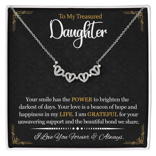 Daughter Clover Heart Convertible Necklace