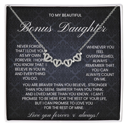 StepDaughter Clover Heart Convertible Necklace