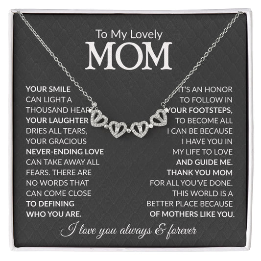 Mom Clover Heart Convertible Necklace