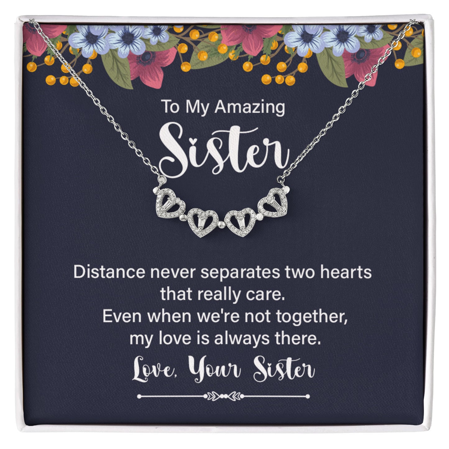 Sister Clover Heart Convertible Necklace
