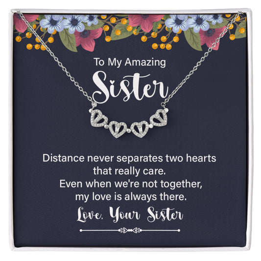 Sister Clover Heart Convertible Necklace