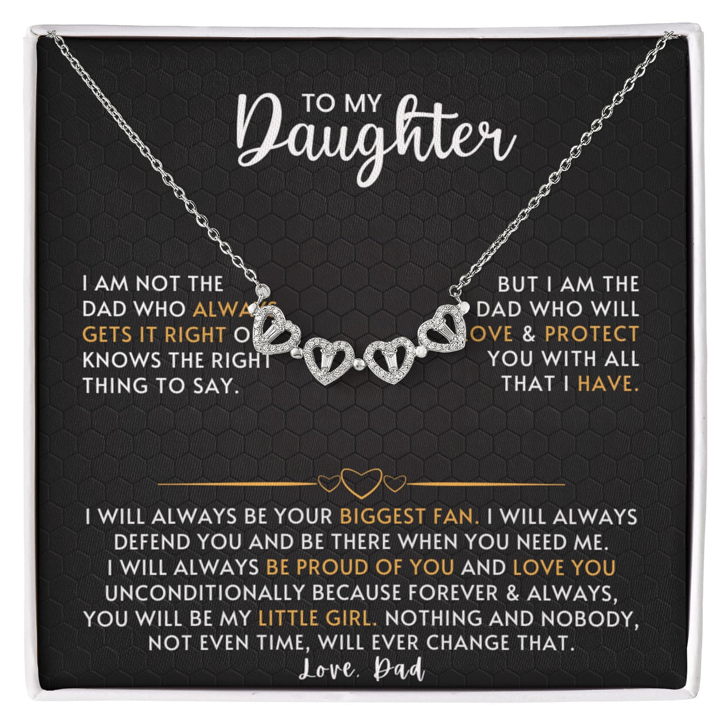 Daughter Clover Heart Convertible Necklace