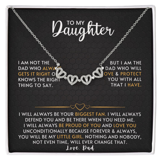 Daughter Clover Heart Convertible Necklace