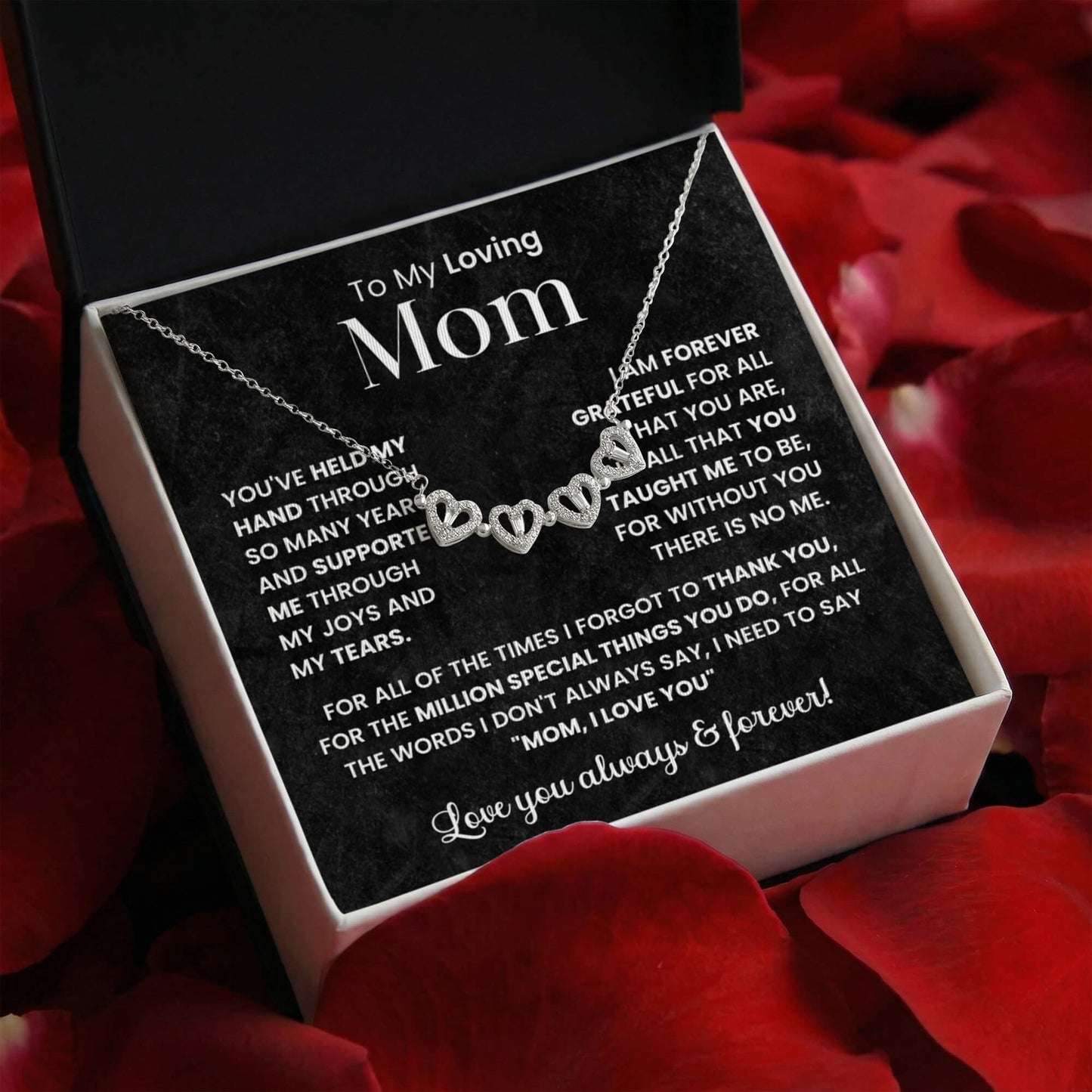 To My Mom Heart Clover Convertible Necklace