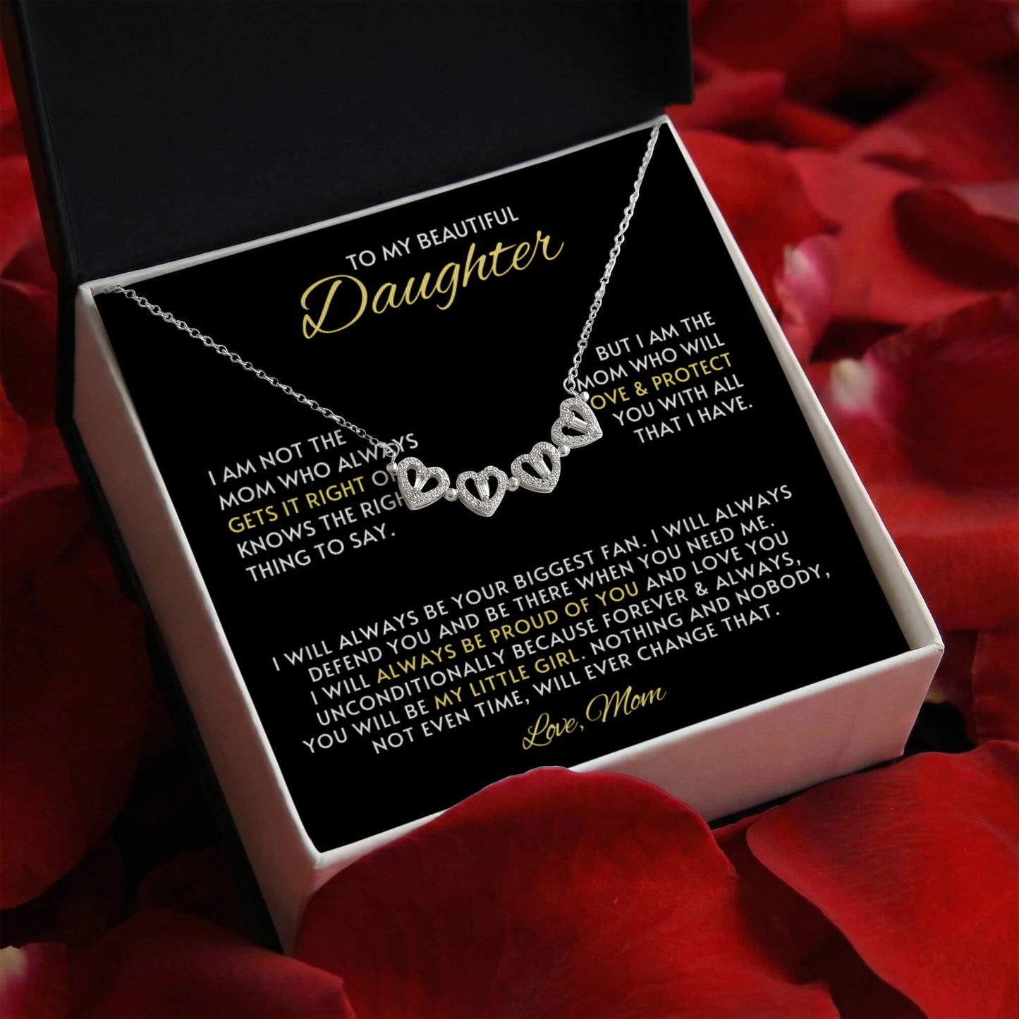 Daughter Clover Heart Convertible Necklace