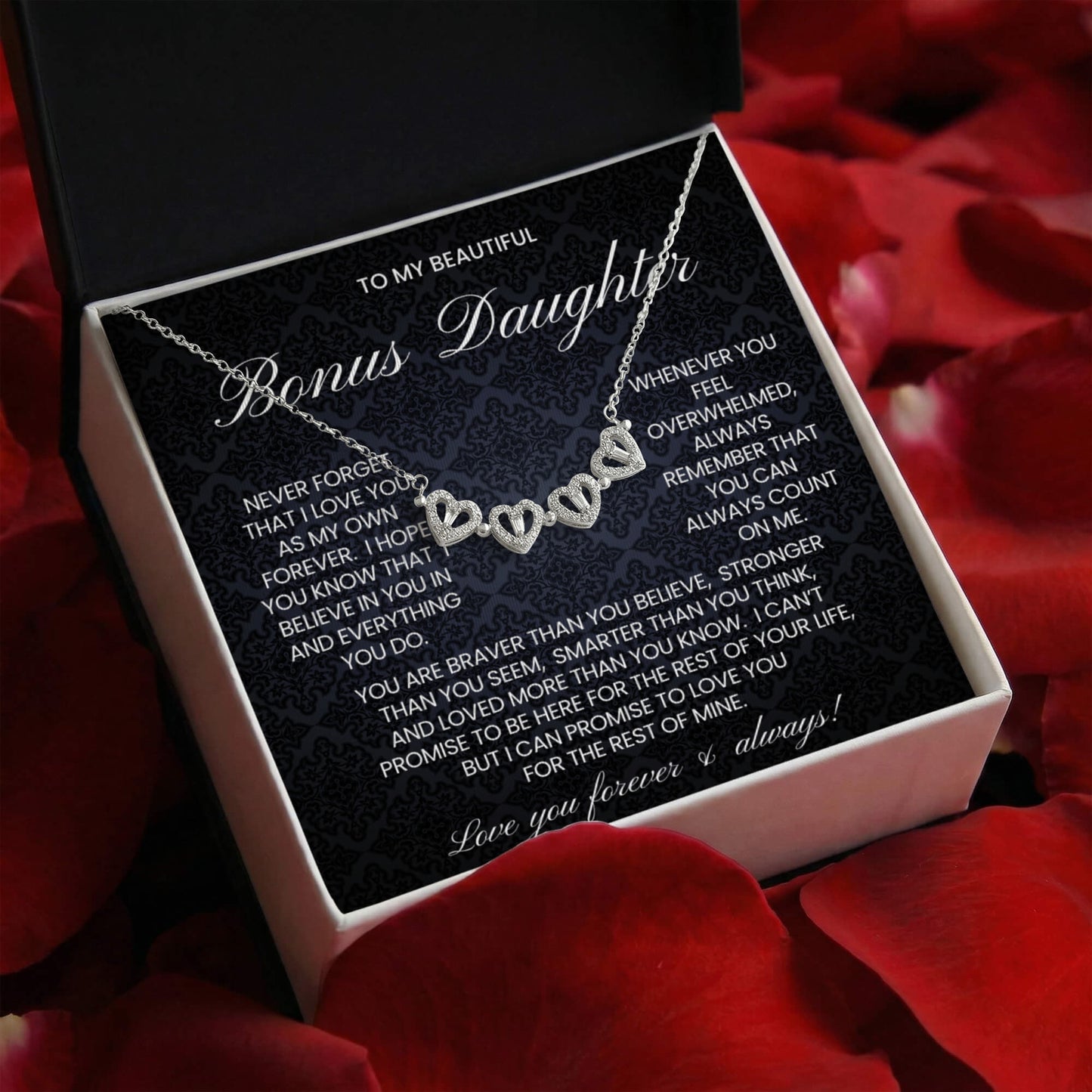 StepDaughter Clover Heart Convertible Necklace
