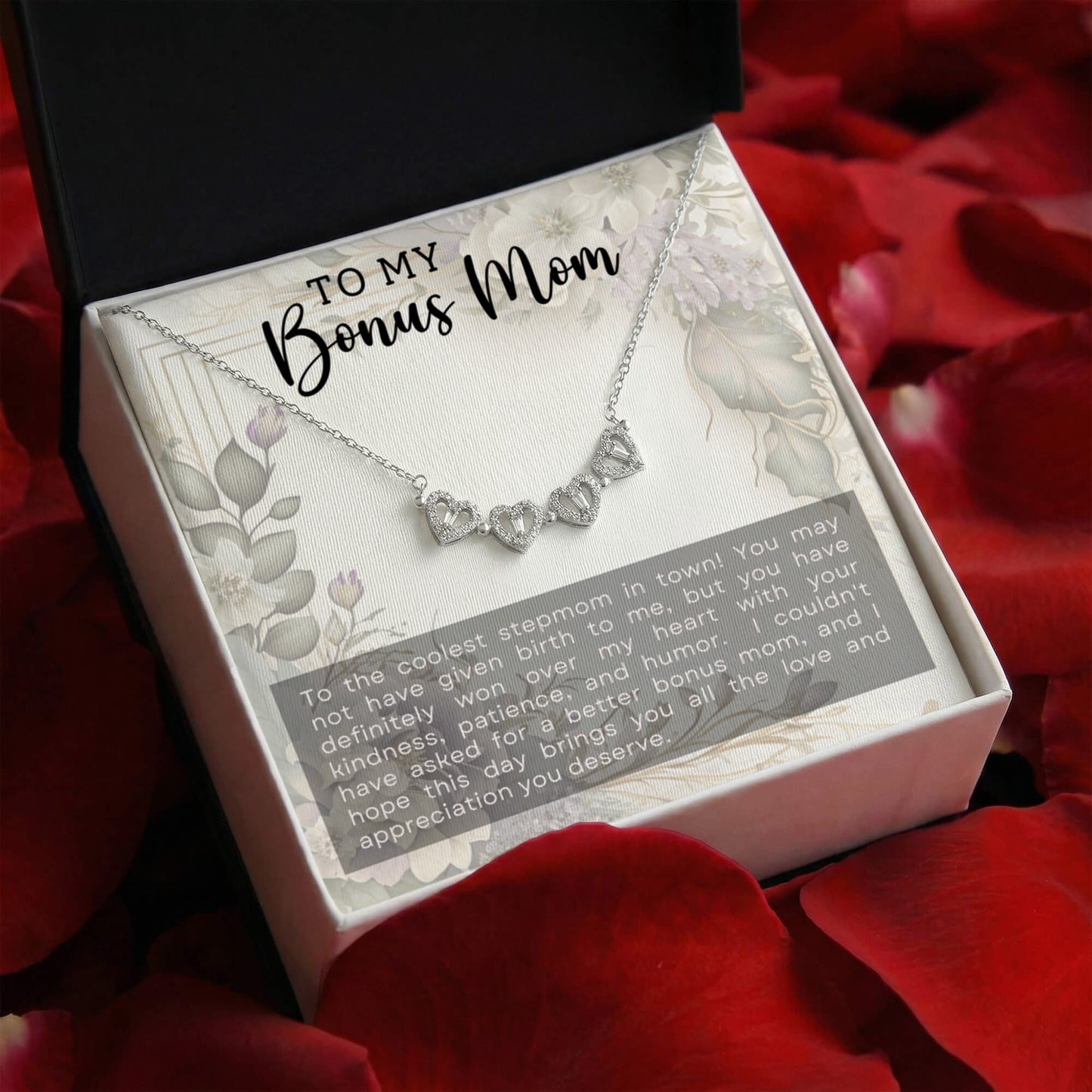 Bonus Mom Clover Heart Convertible Necklace