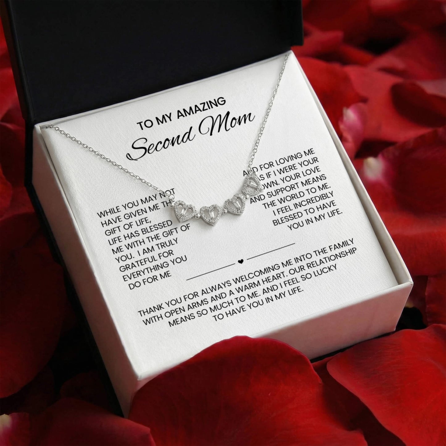 Bonus Mom Clover Heart Convertible Necklace