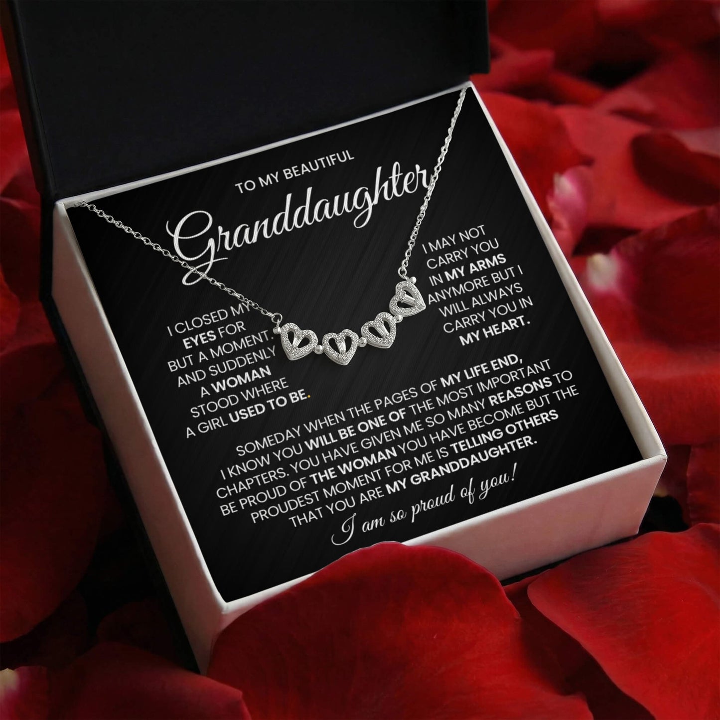 Granddaughter Clover Heart Convertible Necklace