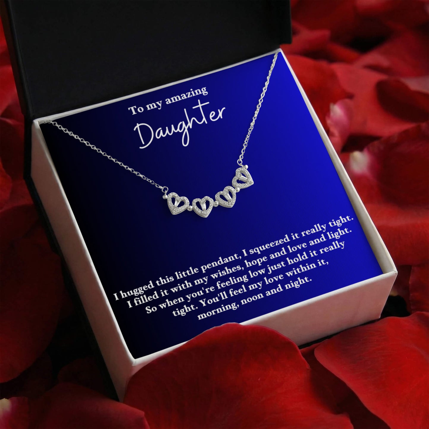 Daughter Clover Heart Convertible Necklace